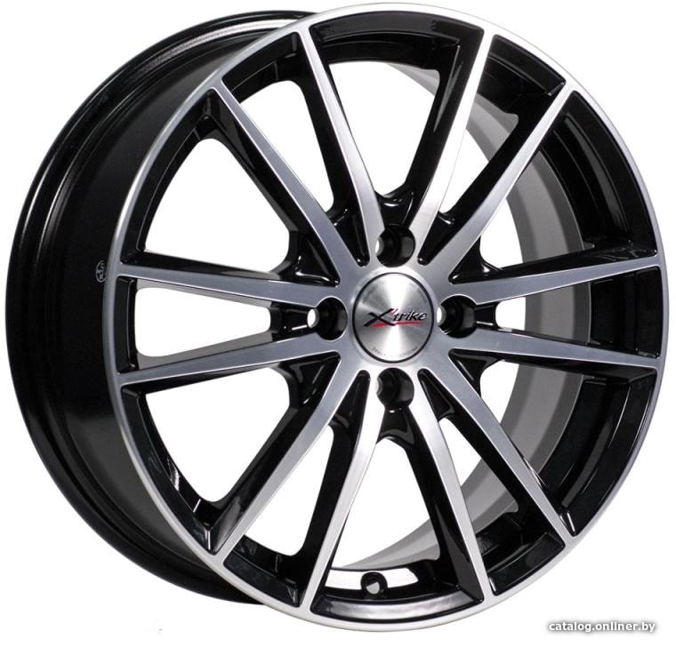Литые диски X'trike X-129 16x6.5" 4x100мм DIA 60.1мм ET 48мм BK/FP
