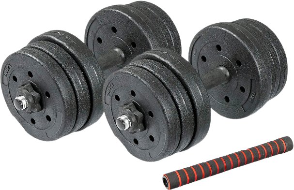 

Набор гантелей с соединительным грифом TREX Sport композитные 2x10 кг