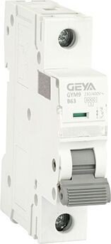 

Выключатель автоматический GEYA GYM9-1P-63B 1P 63A B 6kA 1M GYM91P63B