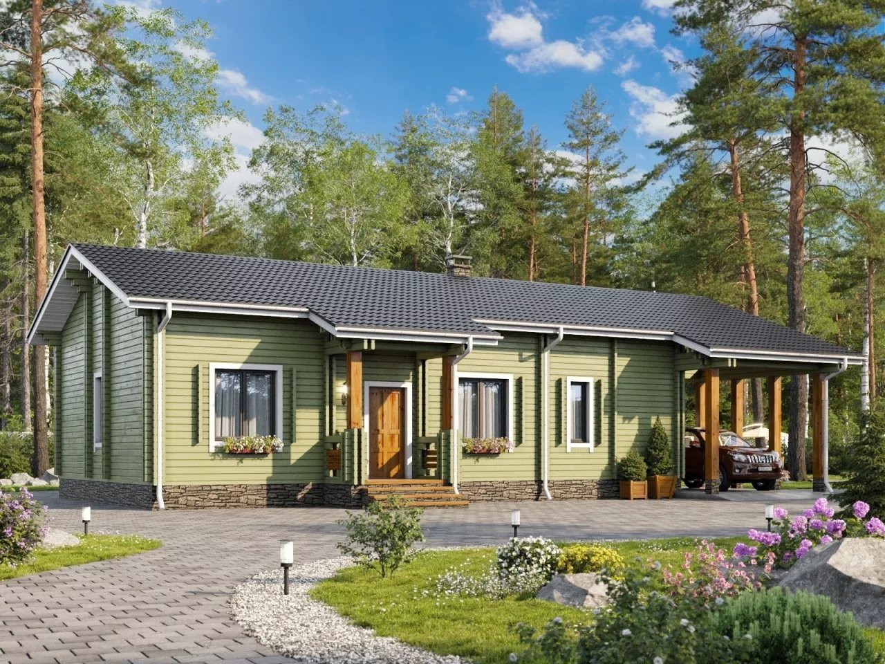 Дом Woods из бруса Богдан