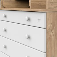 Детский комод Атон Мебель Maks раскладной (дуб канзас/белый)