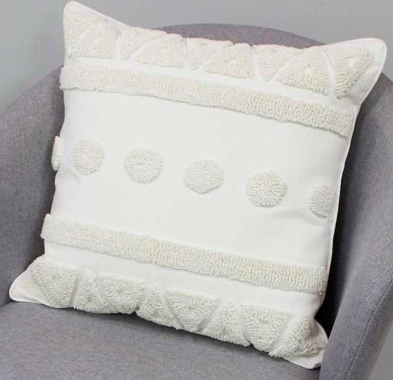Чехол на подушку Matex Tufted ALEX-006 (белый/бежевый)