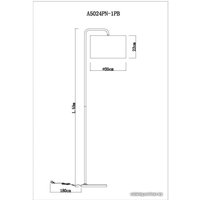 Торшер Arte Lamp Rupert A5024PN-1PB