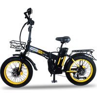 Электровелосипед Minako F10 Dual PRO 2025 (черный/желтый)