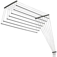 Сушилка для белья Comfort Alumin Потолочная 7 прутьев Black Diamond 200 см (алюминий)