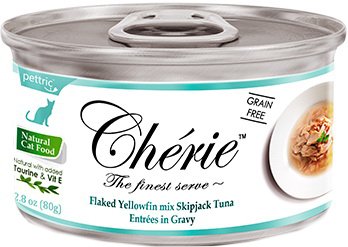 

Консервированный корм для кошек Pettric Signature Gravy Flaked Yellowfin mix Skipjack Tuna Entrees in Gravy (кусочки микса тунца в соусе) 80 г