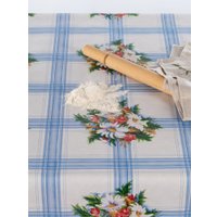 Скатерть Stolima Napco Ромашки Кол.1М Синий 4017 (160x130)