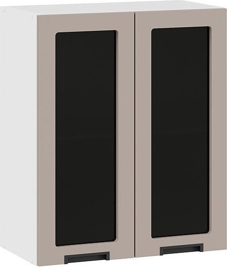 

Шкаф навесной Трия Гренада 1В6С (белый/холст латте)