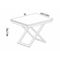 Стол-трансформер Levmar Apollo D44/S53 (миланский орех/черные опоры)