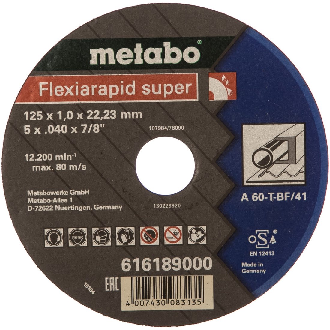 

Отрезной диск Metabo 616189000