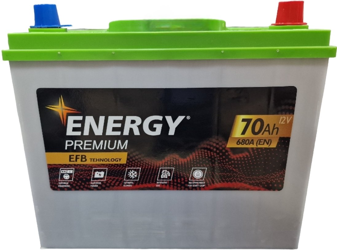 

Автомобильный аккумулятор Energy Premium EFB Asia (70 А·ч)