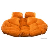 Подвесное кресло M-Group Для двоих 11450407 (черный ротанг/оранжевая подушка)