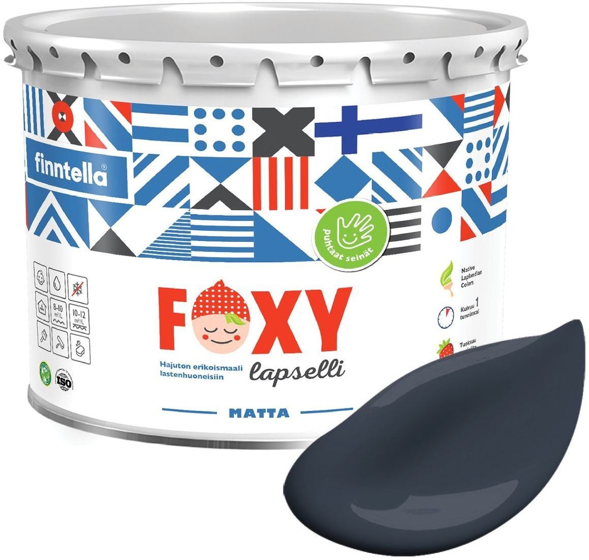 

Краска Finntella Foxy Lapselli Matte Murmeli F-50-1-3-FL289 2.7 л (синий)