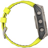 Умные часы Garmin Fenix 8 Solar, Sapphire 51мм (титановый, желтый силиконовый ремешок)