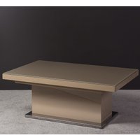 Стол-трансформер Levmar Shift V41/S79 (стекло капучино/опоры нержавеющая сталь)