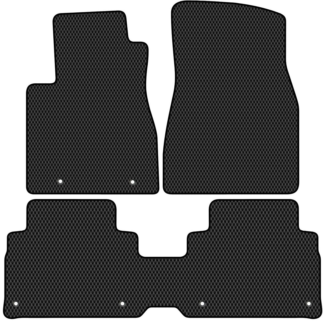 Комплект ковриков для авто Alicosta Lexus RX300 (suv / MCU35) 2003 - 2006 (черный, ромб)