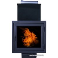 Банная печь ComfortProm Чугун 20м3 закрытая каменка, панорама в Борисове