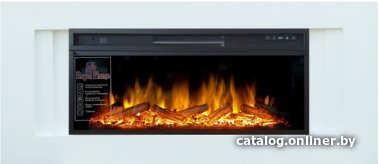 Каминокомплект Smolcom Line V42 с Royal Flame Vision 42 LOG LED (бьянко белый)