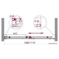 Душевая дверь BelBagno ACQUA-BF-1-110-C-Cr (прозрачное стекло)