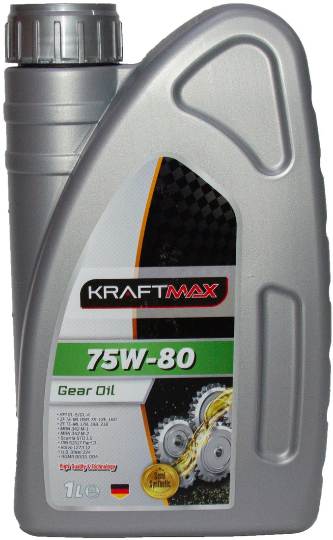 

Трансмиссионное масло KraftMax 75W-80 KM300/1 1 л