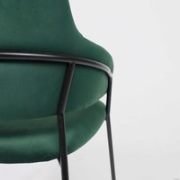 Стул с подлокотниками Алвест AV 448 (темно-зеленый бархат/черный)