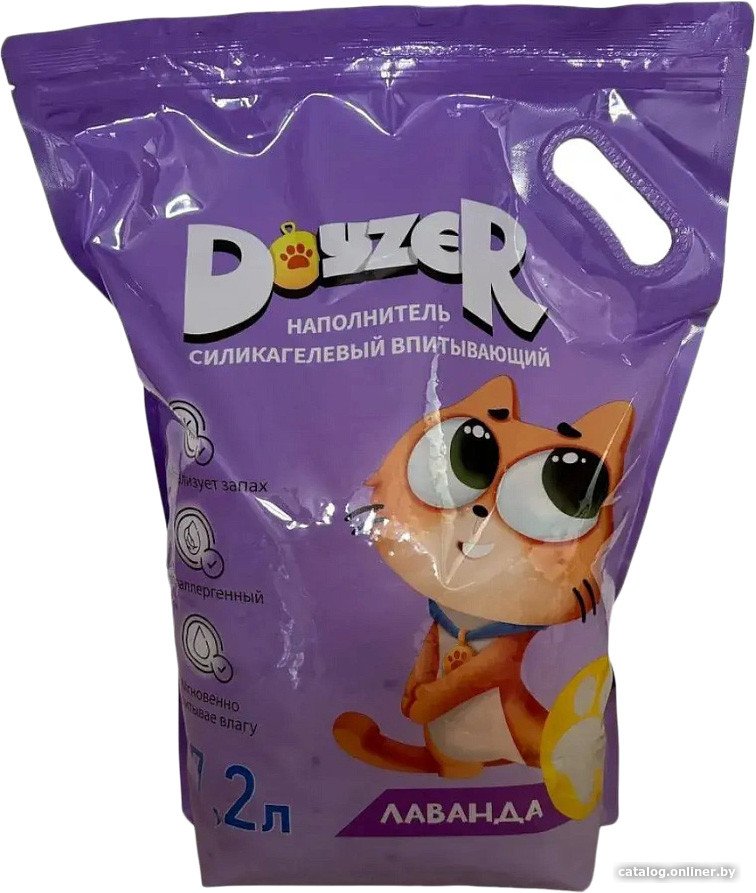 Наполнитель для туалета Doyzer cиликагелевый с ароматом лаванды 7.2 л