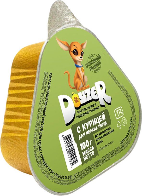 

Консервированный корм для собак Doyzer Мясной с курицей 100 г