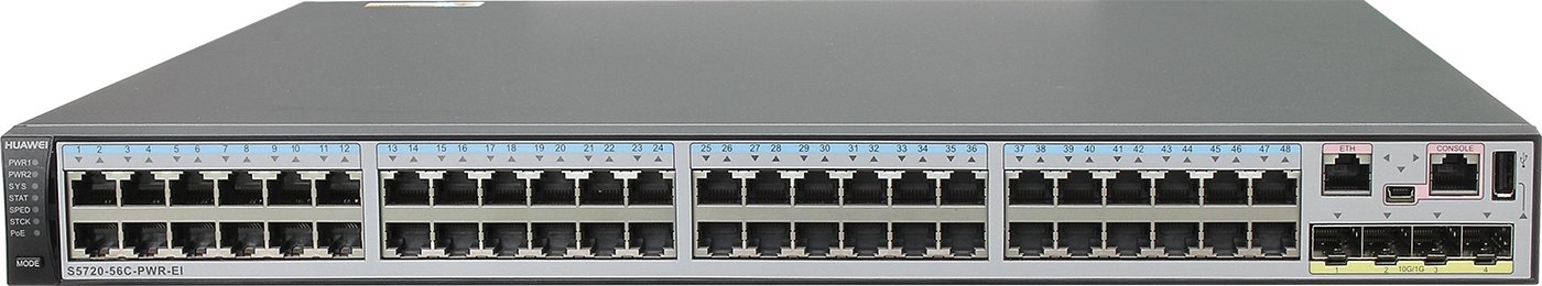 

Управляемый коммутатор 3-го уровня Huawei S5720-56C-PWR-EI-AC