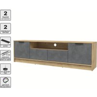 Тумба Интерлиния ТВ Концепт КТ-ТВ4-50 (бетон портленд/дуб золотой)