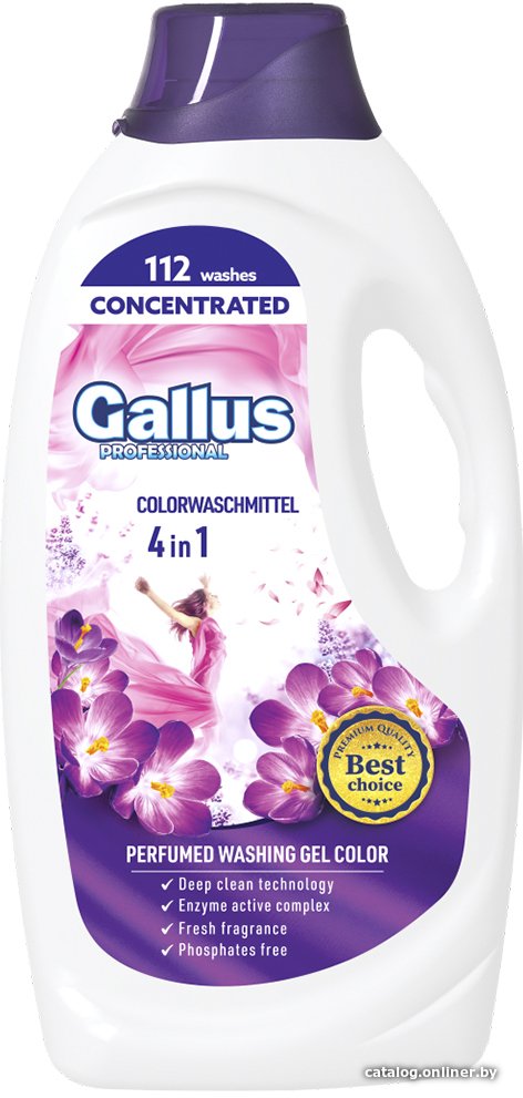 Гель для стирки Gallus Professional Для цветных тканей 4в1 (4.05 л)