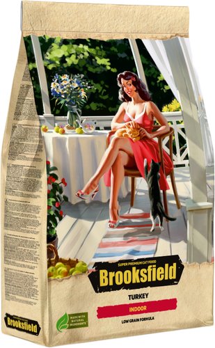 Сухой корм для кошек Brooksfield Low Grain Adult Cat Indoor Turkey для взрослых кошек, живущих в помещении, с индейкой и рисом 6 кг