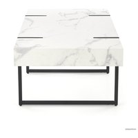 Журнальный столик Halmar Blanca 110x60x43 (белый мрамор/черный)