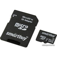 Карта памяти SmartBuy microSDXC SB64GBSDU1A-AD 64GB