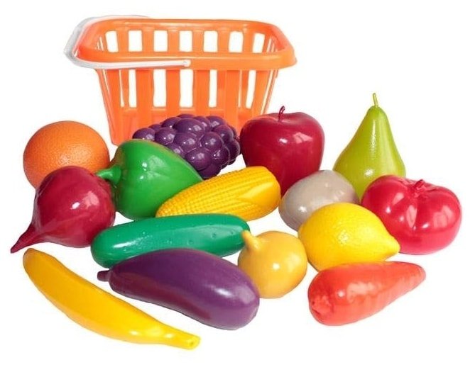 

Набор игрушечных продуктов Стром Фрукты и овощи в корзине У758