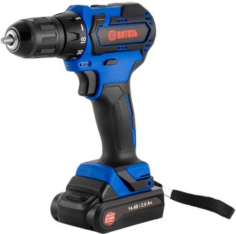 Дрель-шуруповерт Витязь ДА-314-2 (с 2-мя АКБ, кейс)
