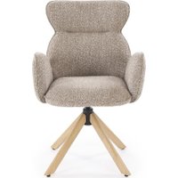 Стул с подлокотниками Halmar K585 (темно-бежевый/дуб натуральный)