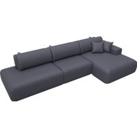 Угловой диван Лига диванов Лига-036 НПБ Модерн Лонг правый 127753 (экокожа Grifon 15 серый)