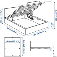 Кровать Ikea Мальм 200x160 (белый, с ПМ) 004.048.07