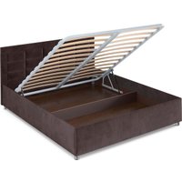 Кровать Мебель-АРС Версаль 140 (бархат шоколадный Star Velvet 60 Coffee) в Бобруйске