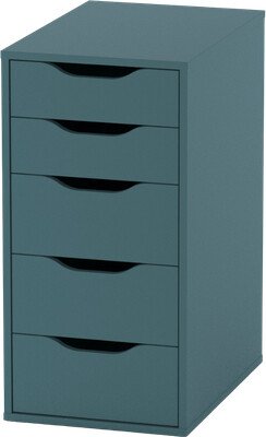 

Комод Mio Tesoro Ингар 5 (серый/бирюзовый)