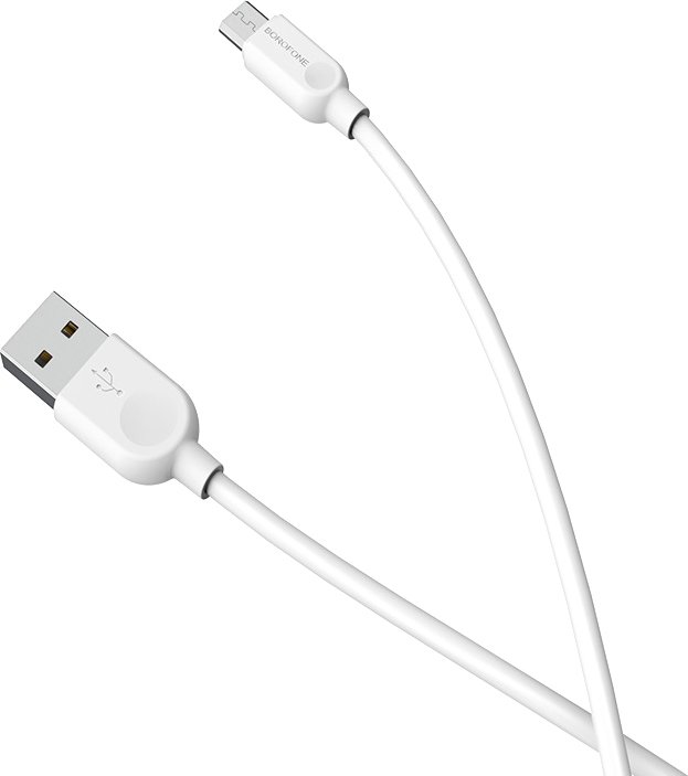 

Кабель Borofone BX14 USB Type-A -microUSB (3 м, белый)