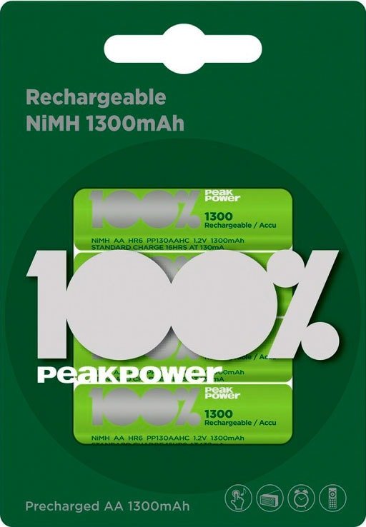 

Аккумулятор PeakPower AA 1300 mAh 4 шт. PP130AAHC