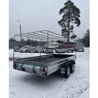 Двухосный прицеп AvtoS A40U2B (4000x2000x300, R16, ресс. 3302 ГАЗ-2лист, тент 800мм)