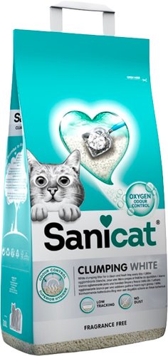 Наполнитель для туалета Sanicat Clumping White Active 10л