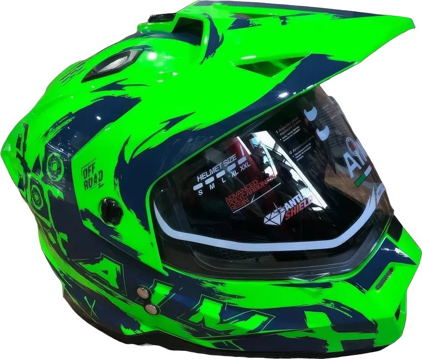 

Мотошлем AIM JK802Y 802Y-016-YM (Y/M, зеленый/синий)