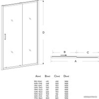 Душевая дверь Veconi Pear VN46-100-02-19C1