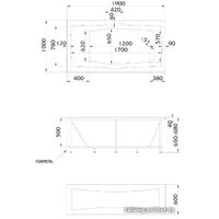 Ванна 1Марка Korsika 190x100 (с каркасом и экраном)