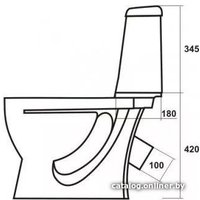 Унитаз напольный Sanita Идеал WC.CC/Ideal/2-DM/WHT.G/S1 в Витебске