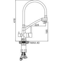 Смеситель Ledeme L4855G-2