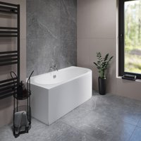 Ванна Lauter Bliss 150 L 21201051L (с каркасом и сифоном 21Y11021 матовый черный)